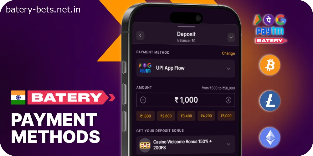 Payments at Batery for Indians